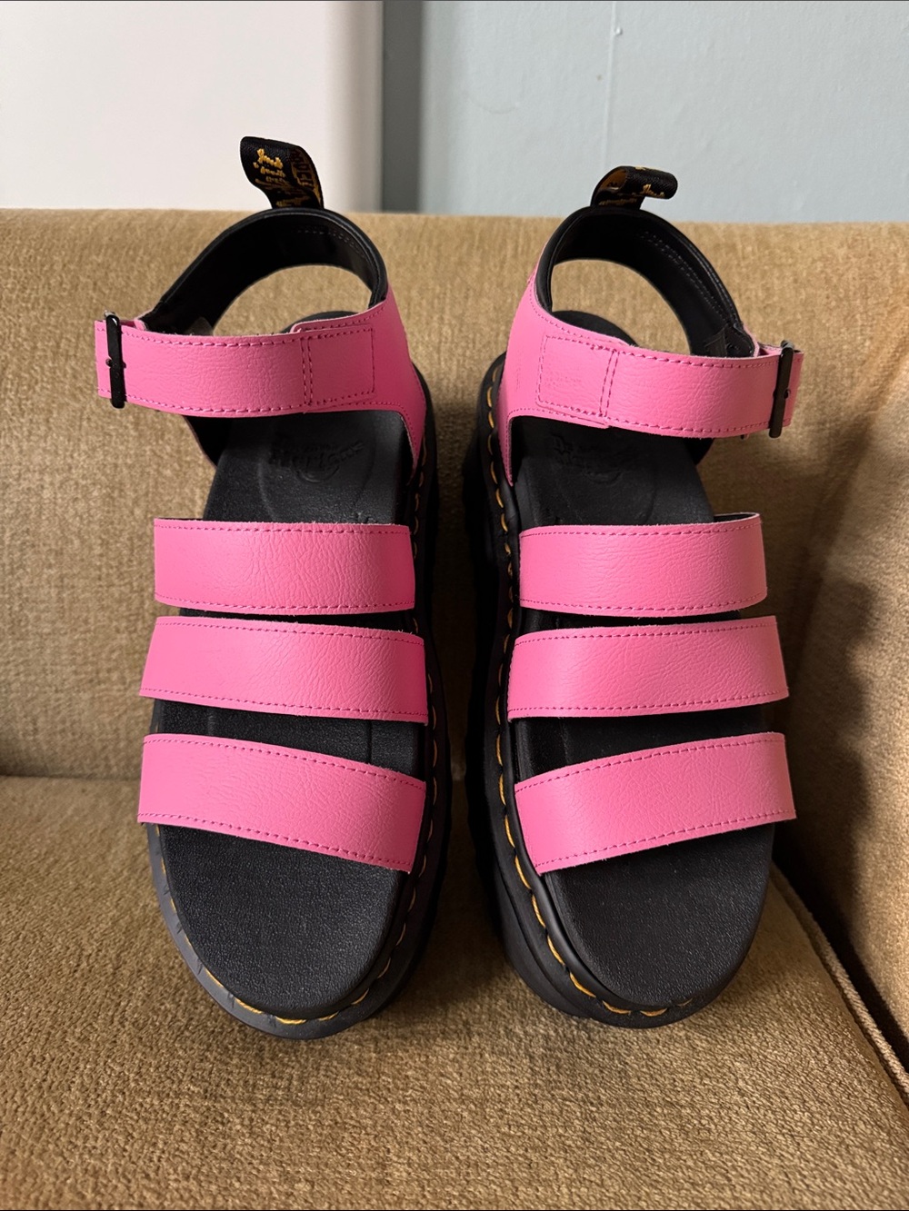 NWOB Dr. Martens Pink Blaire Quad Athena Platform Sandals Women’s Size 11